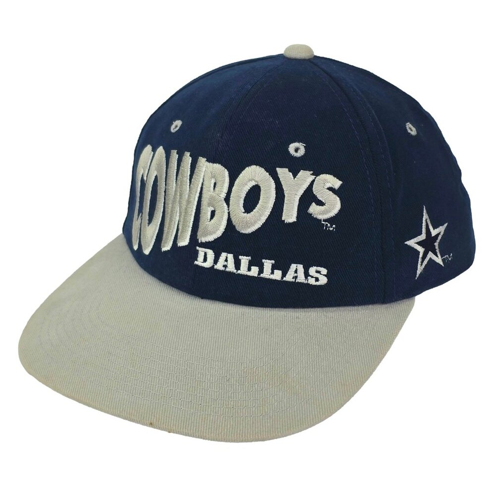 Vintage Dallas Cowboys Hat NFL Team‎ Logo Drew Pearson Snapback Navy Gray VTG